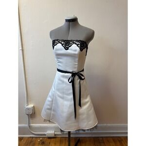 VTG Jessica McClintock for Gunne Sax Strapless Satin Dress – Size 5/6